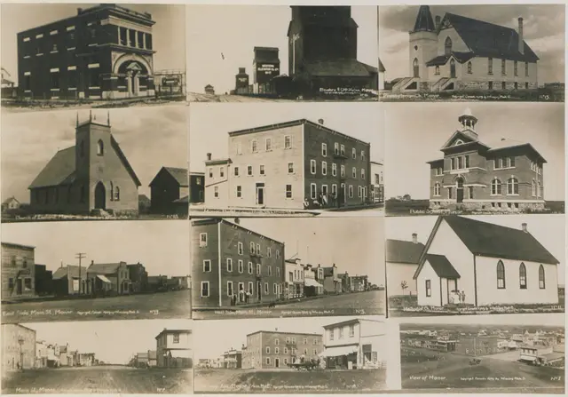 Collage of early views of Manor